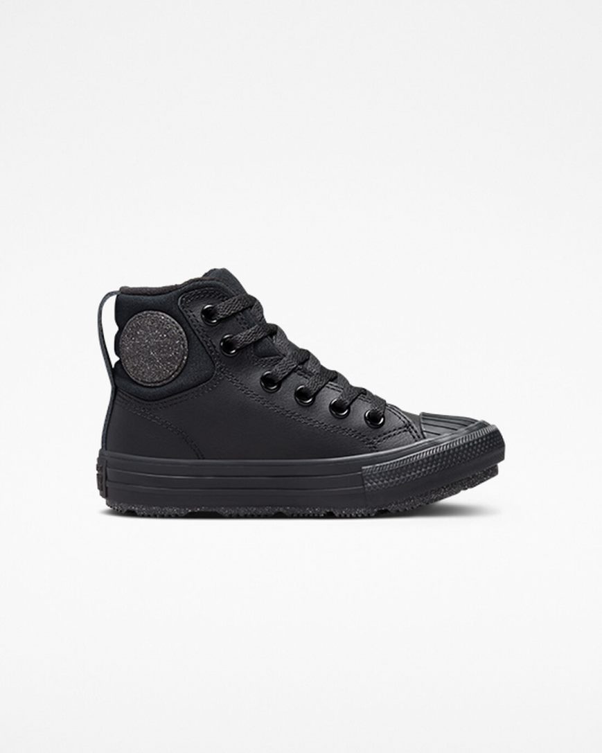 Tenisi Inalti Baieti Converse Chuck Taylor All Star Berkshire Boot Piele Negrii Gri | RO UZLW13218